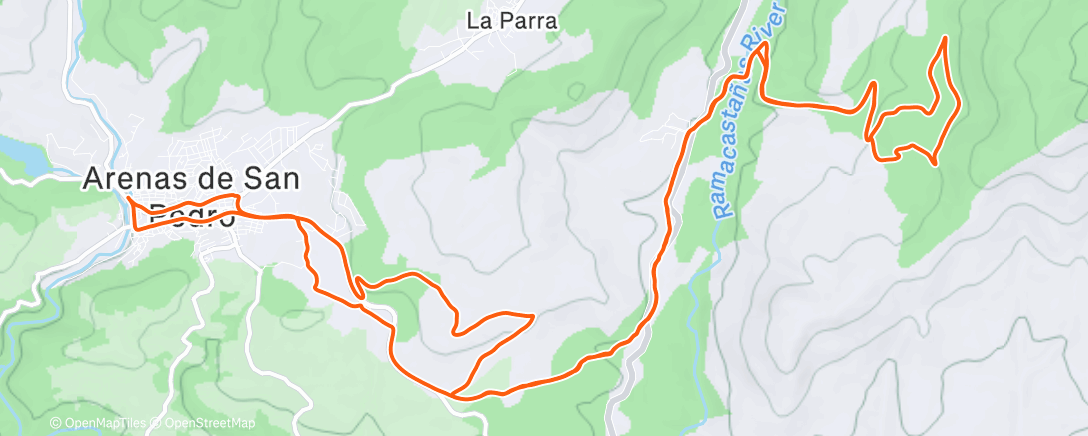 Map of the activity, Afternoon Ride