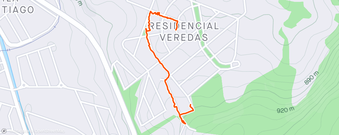 Mapa de la actividad, Caminhada matinal MXJA