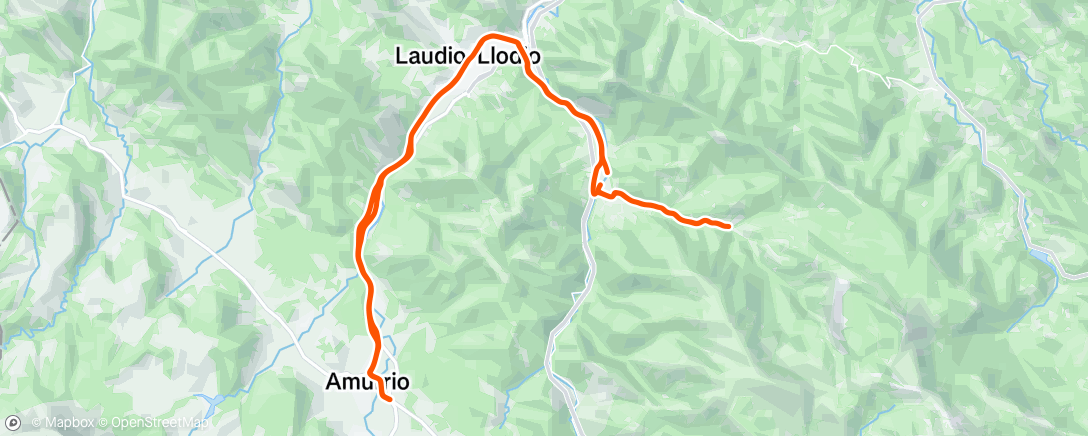 Map of the activity, Bicicleta al anochecer