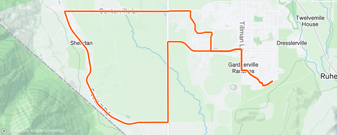 Map of the activity, Morning Ride