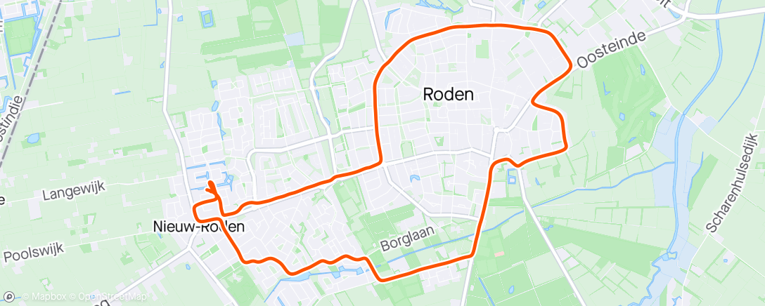 Map of the activity, Rondje Roden met Martijn