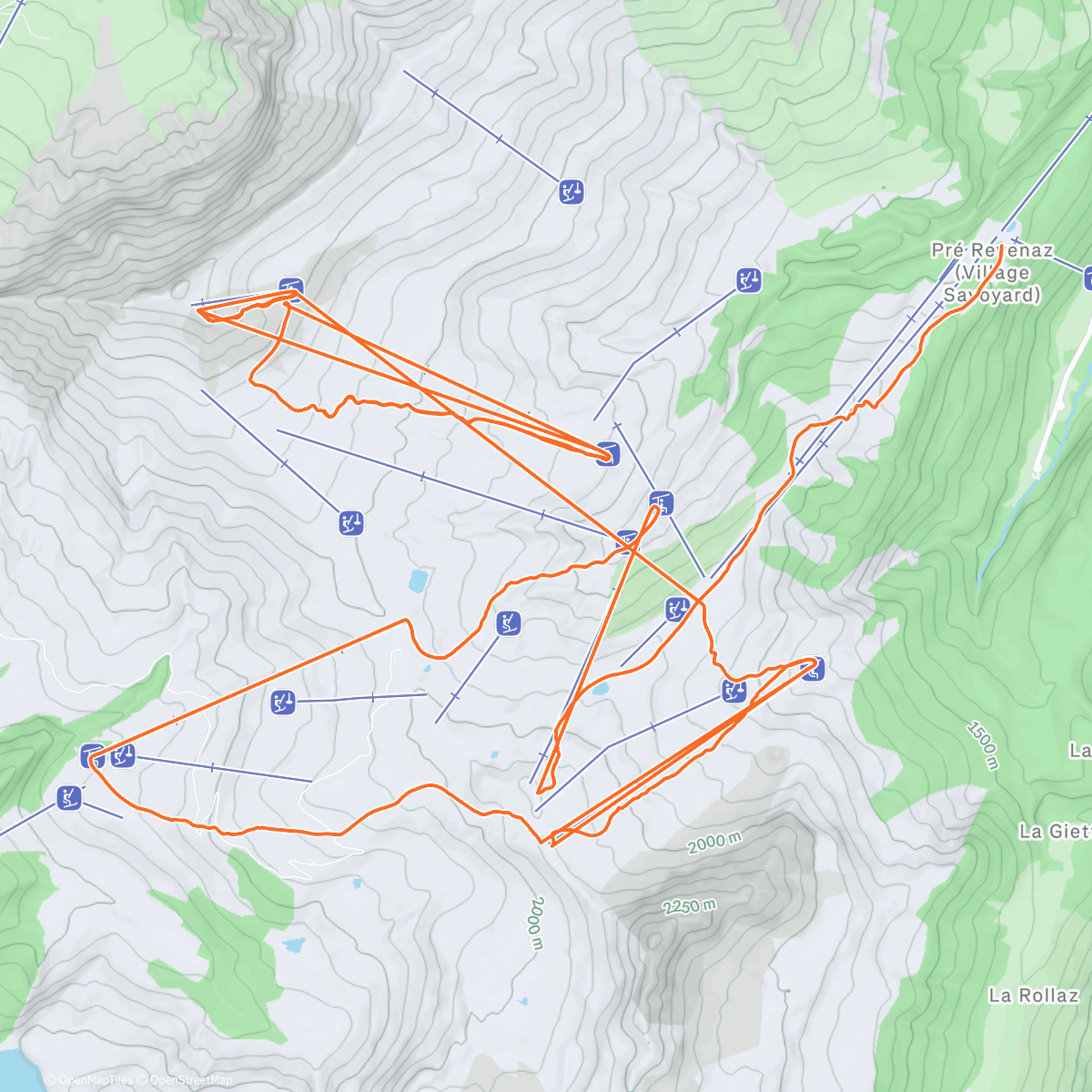 Map of the activity, Snow/ski en famille