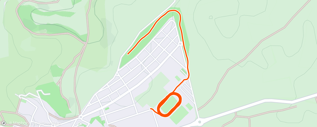 Map of the activity, 25' + 6x1000 + 10'