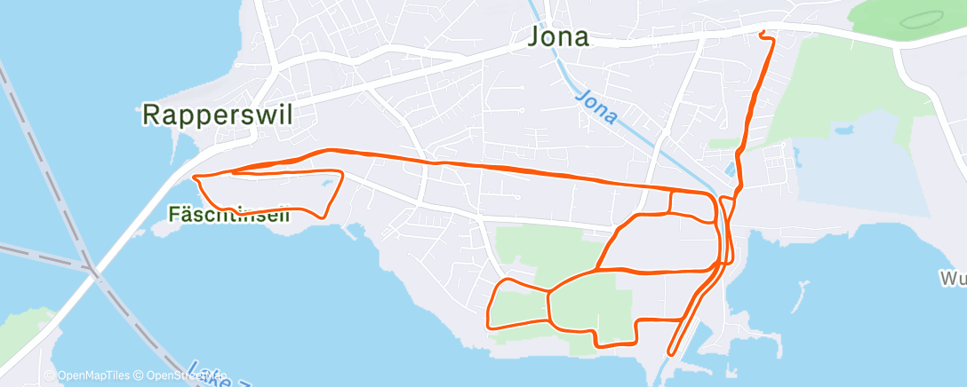 Map of the activity, Mittagslauf