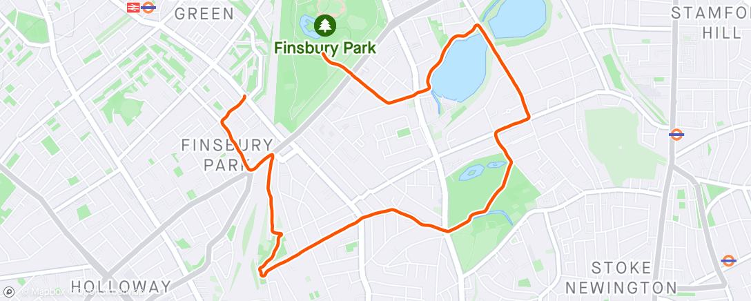 Map of the activity, Morning Run