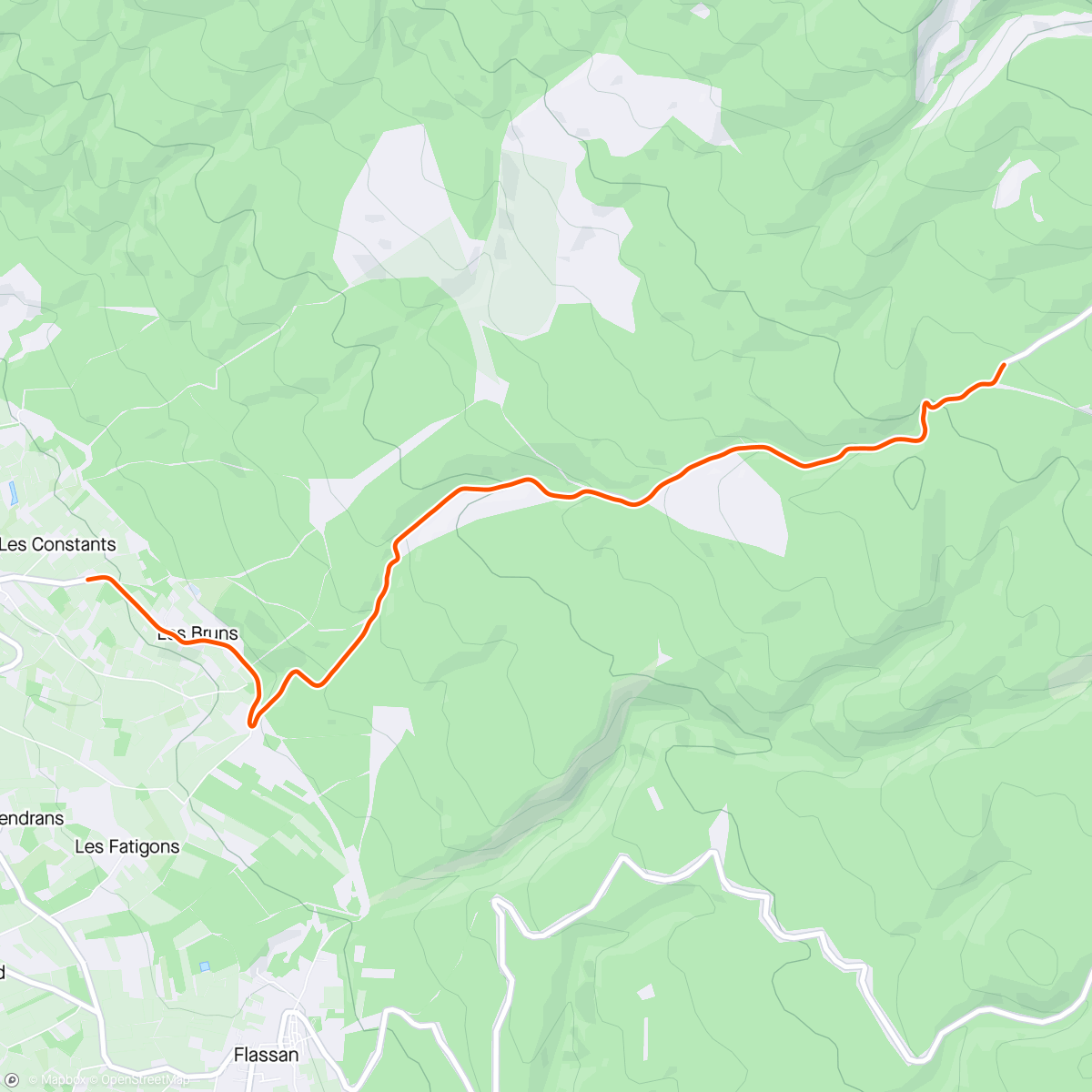 Map of the activity, ROUVY - Mt. Ventoux (from Bedoin)