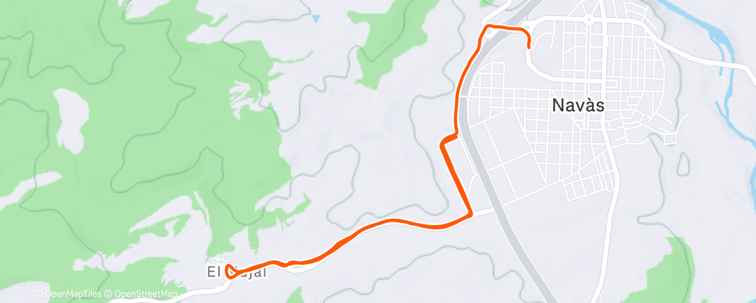 Map of the activity, Carrera a la hora del almuerzo