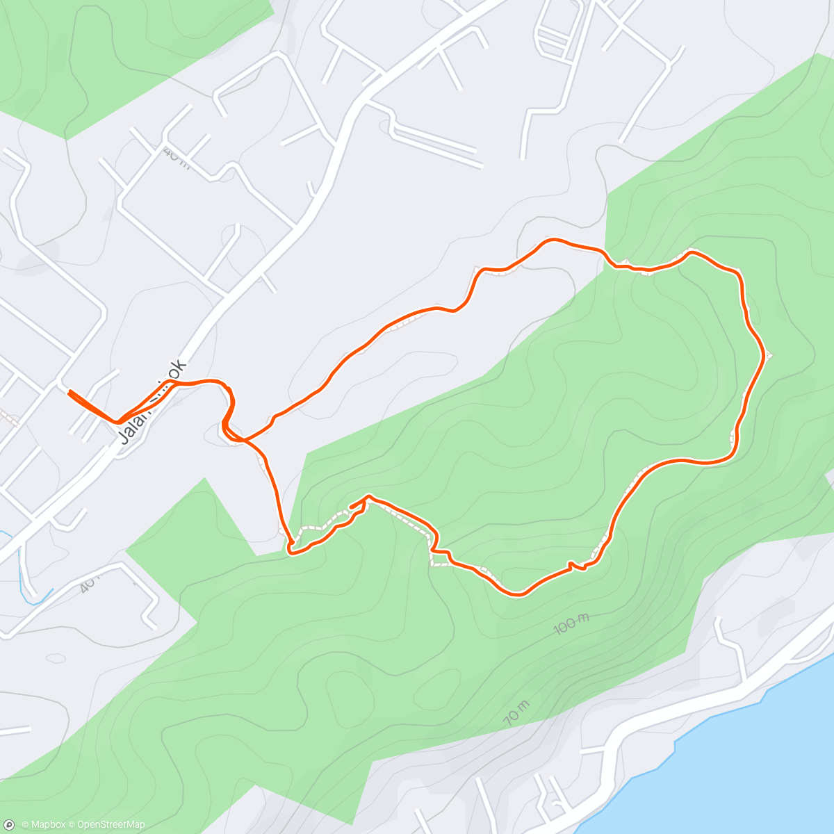 Mapa da atividade, Evening hike