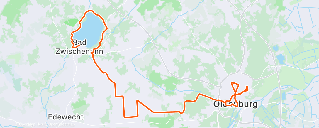 Map of the activity, Oldenburg Marathon - Bad Zwischenahn Edition