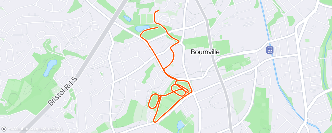 Map of the activity, Tuesday 5K