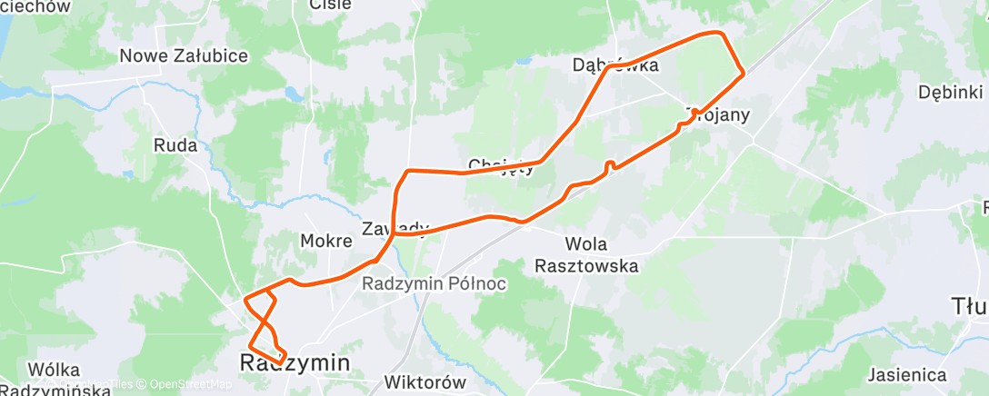 Map of the activity, Afternoon Ride