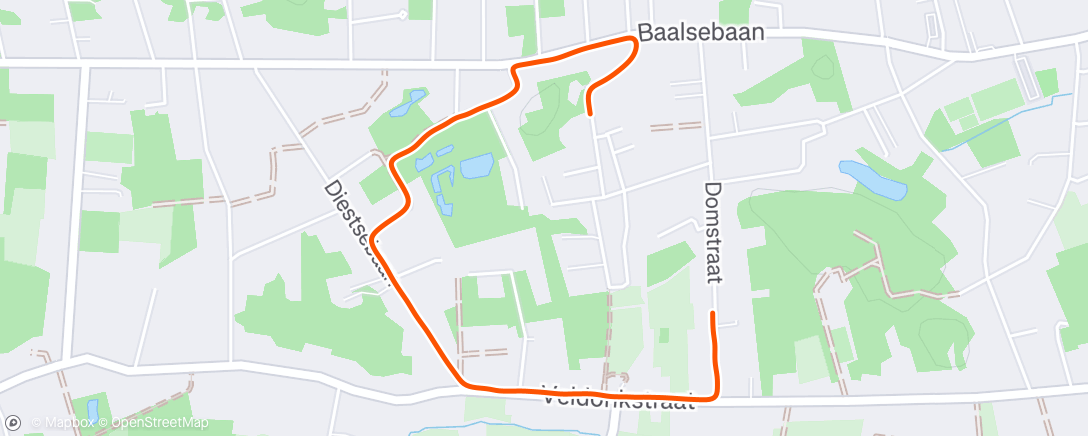 Map of the activity, Veldonkweg, Trenara 14/4 - recovery