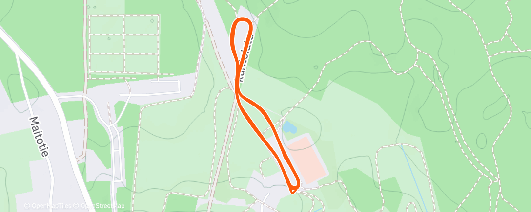 Map of the activity, Afternoon Nordic Ski