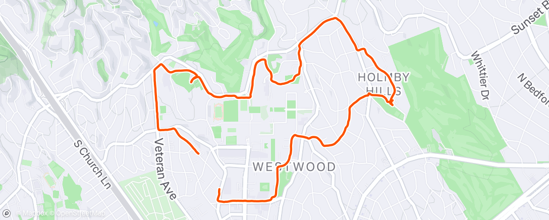 Map of the activity, Afternoon Run