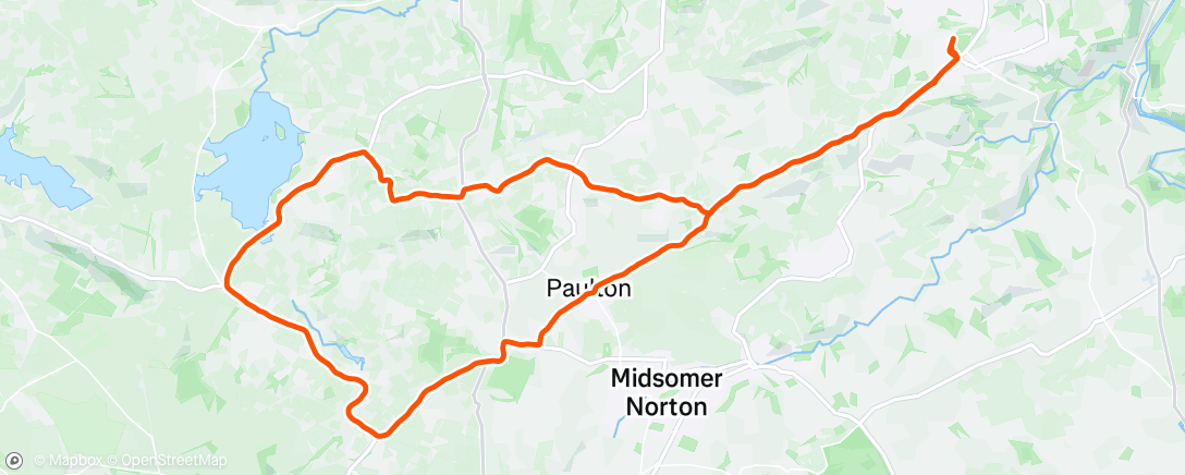 Map of the activity, Evening Ride
