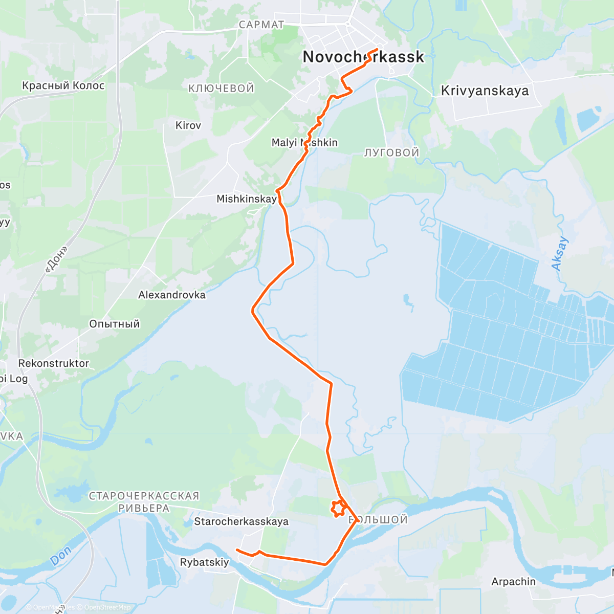 Map of the activity, Старочек - Новочек