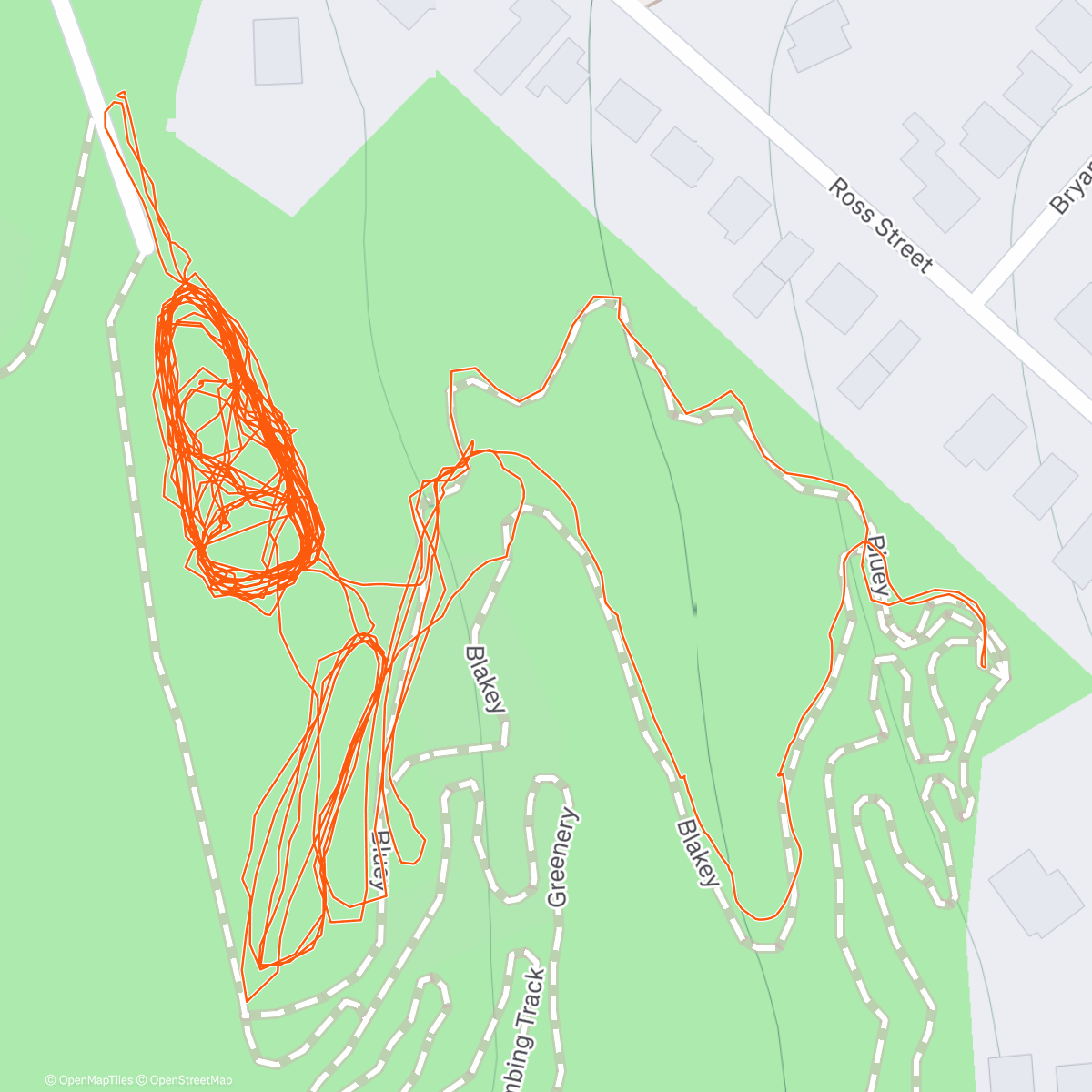 Map of the activity, Burnie mtb park