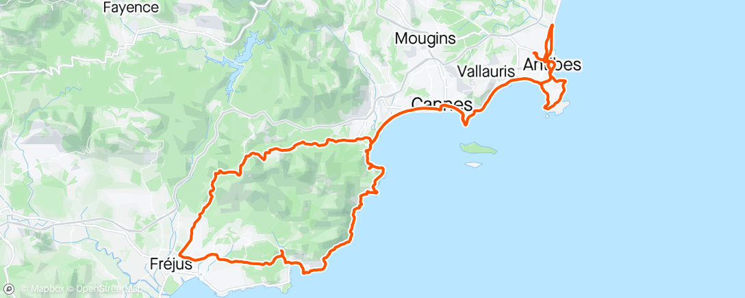 Map of the activity, Fréjus loop