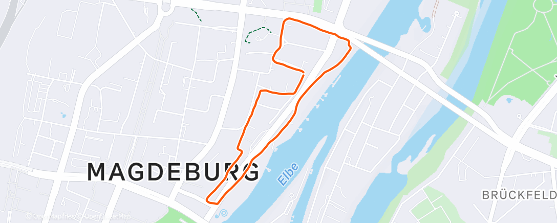 Map of the activity, Lauf am Morgen