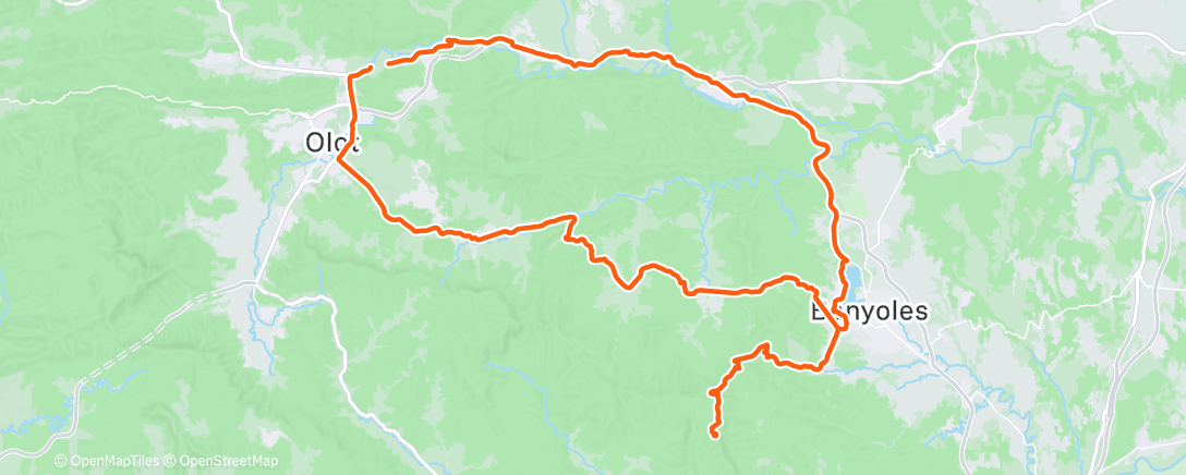 Map of the activity, Banyoles + Rocacorba