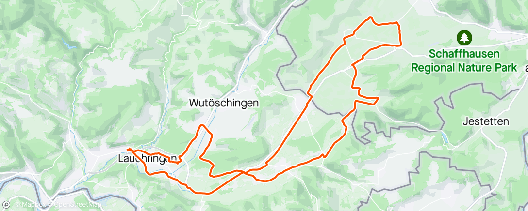 Map of the activity, RR 24/14 Klettgau mit Rötiberg und Werner