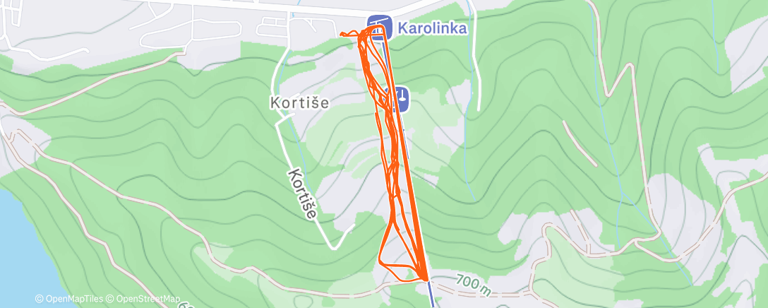 Map of the activity, Lunch Alpine Ski