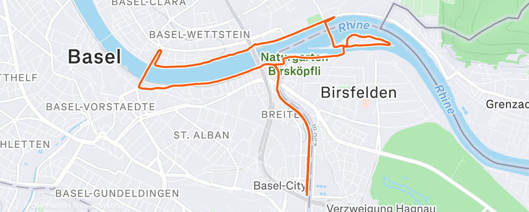 Карта физической активности (Mittagslauf)