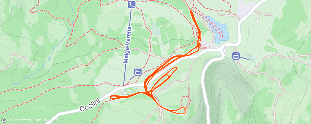 Map of the activity, Sessione di sci nordico mattutina