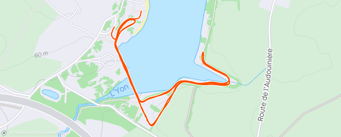 Map of the activity, Triathlon la Roche sur Yon S: course à pied