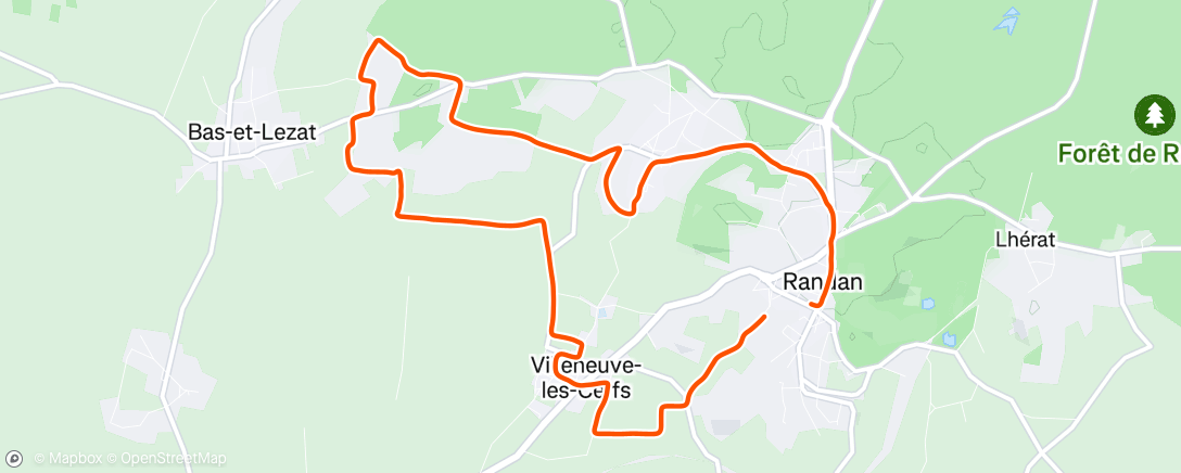 Map of the activity, Trail boueux et venteux 🌬️