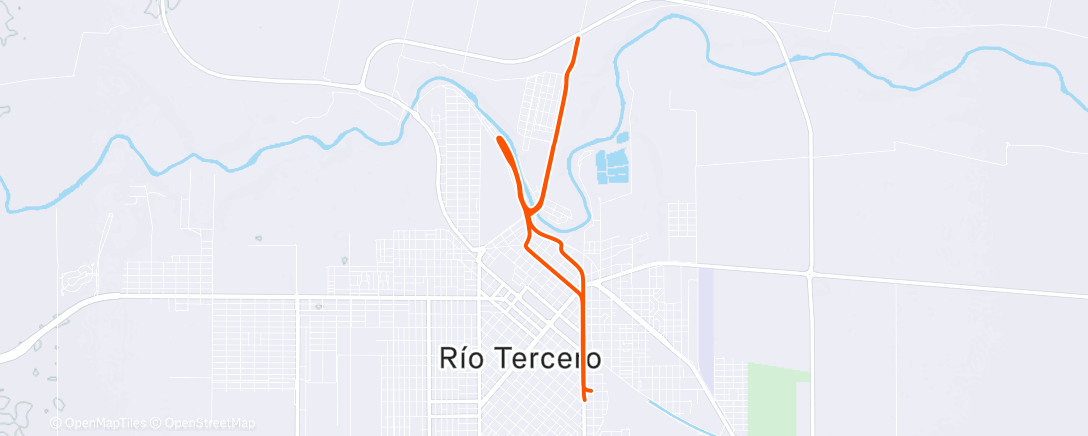 Map of the activity, Vuelta ciclista por la tarde