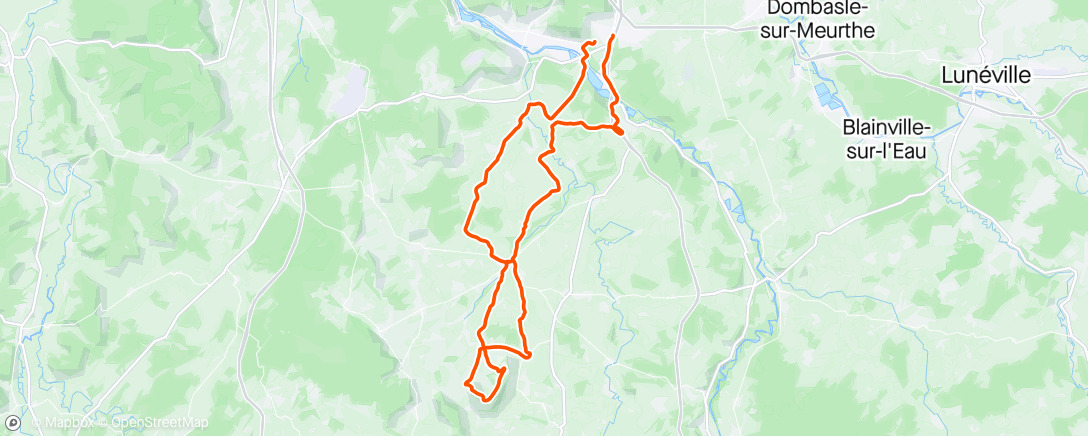 Mapa da atividade, HR2VP - Cycling