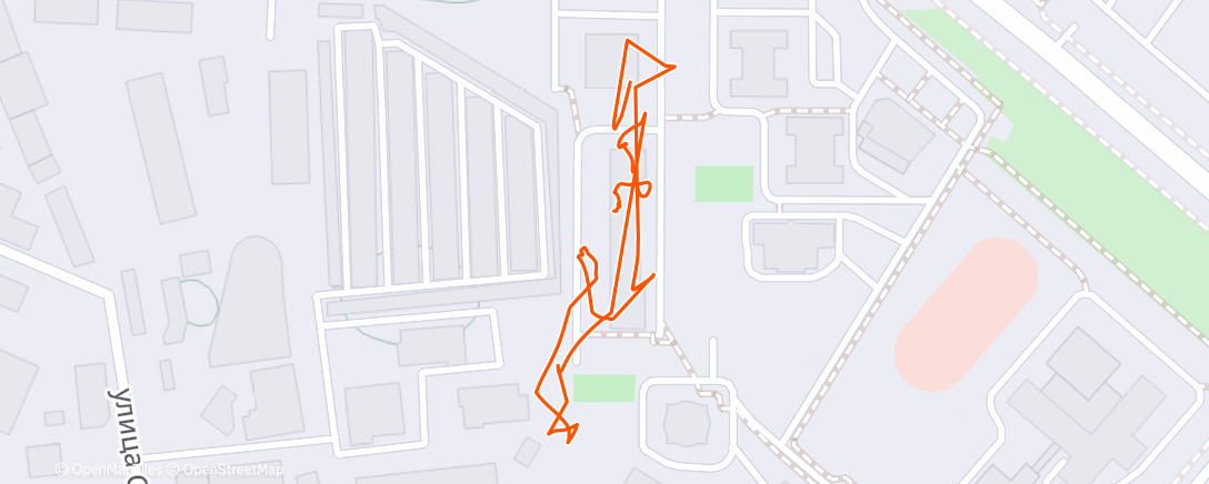 Map of the activity, Afternoon Weight Training