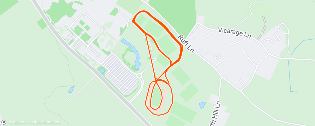Map of the activity, Afternoon Run