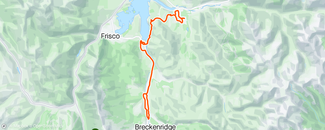 Map of the activity, Summit County Roadie for Lunch 🤙