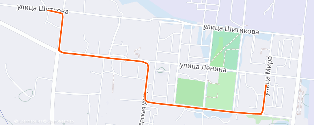 Map of the activity, Evening Ride