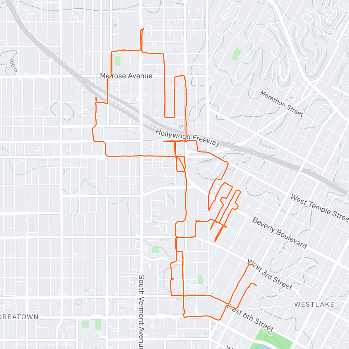 Map of the activity, Afternoon Ride
