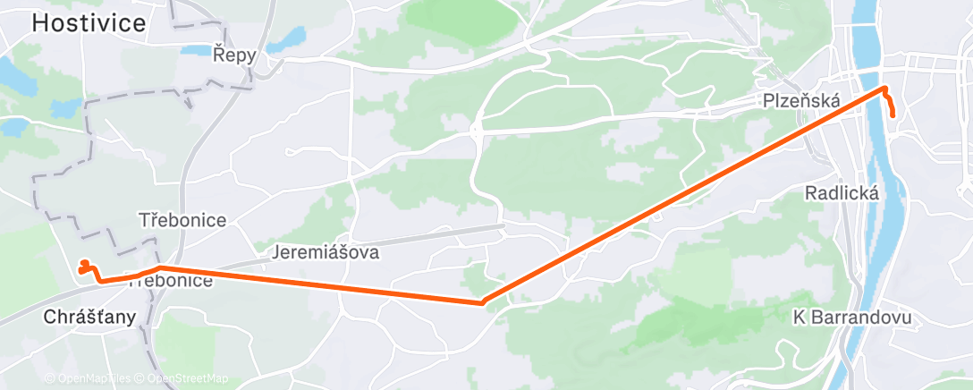 Map of the activity, Morning Walk