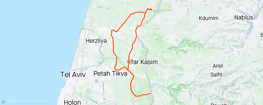 Map of the activity, Morning Ride. שלושה מקטעי טיפוס בית אריה 🥵🥵🥵עם אודי  - ביום חג קריר