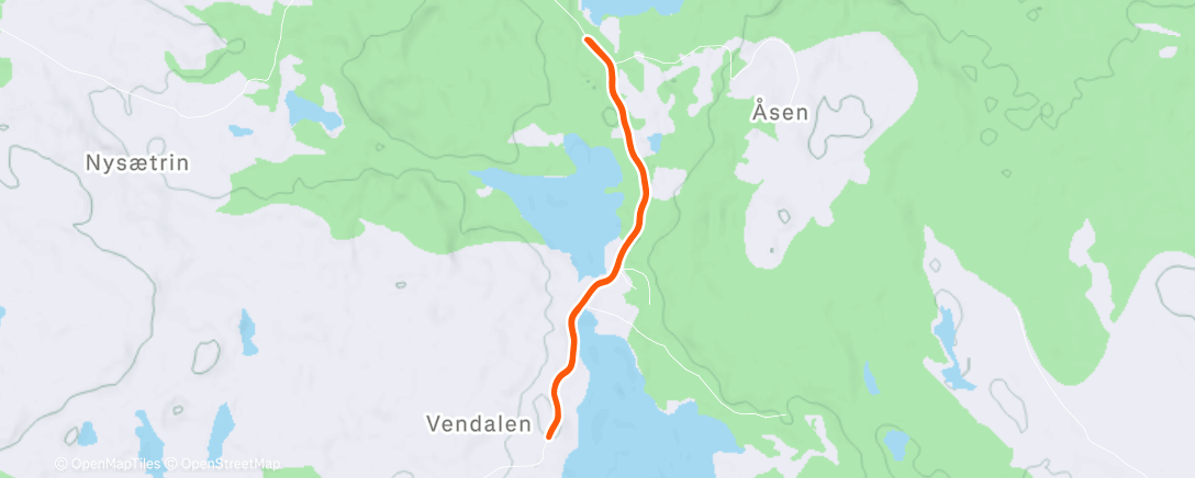 Map of the activity, Vendalen med Trine