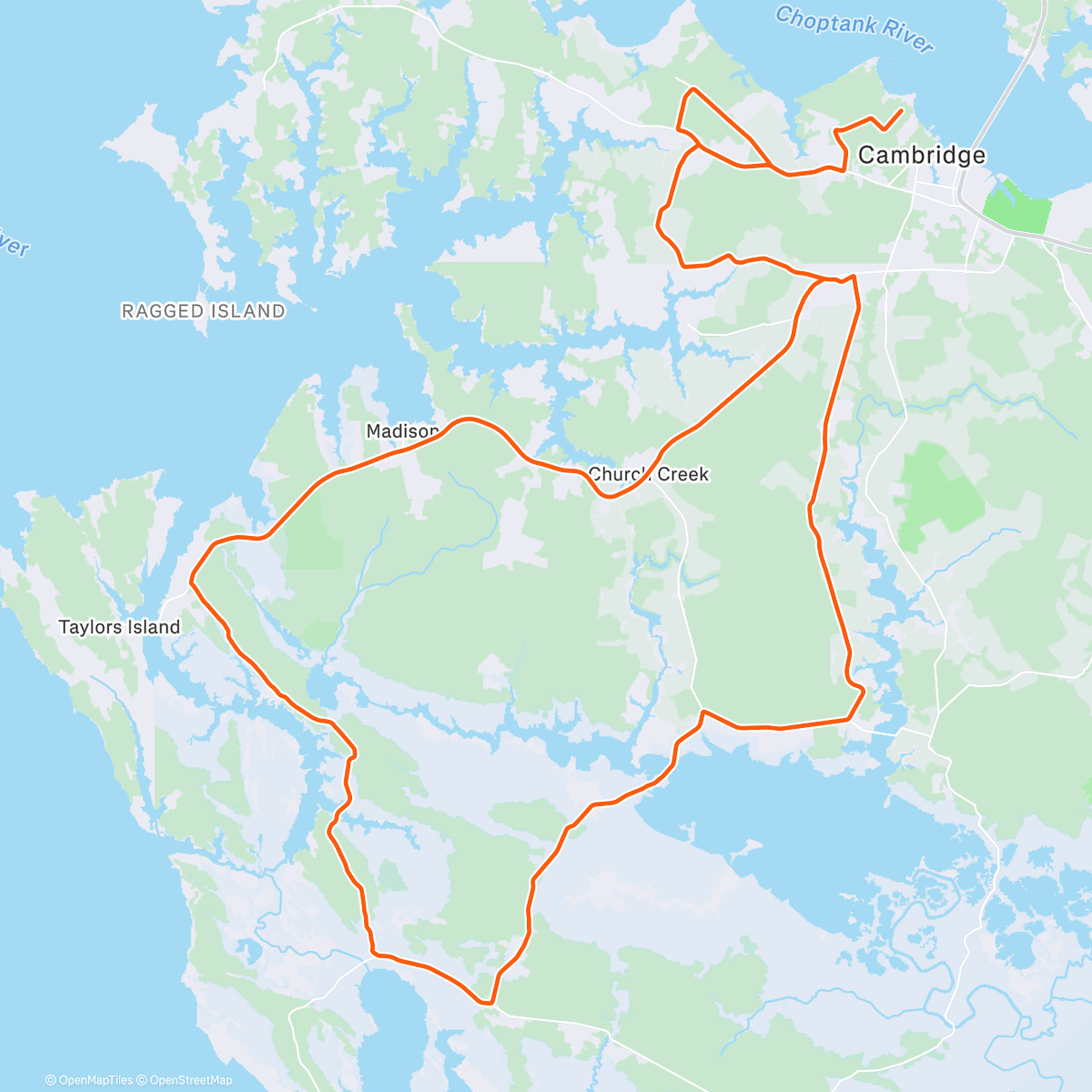 Карта физической активности (ROUVY - IRONMAN 70.3 Eagleman)