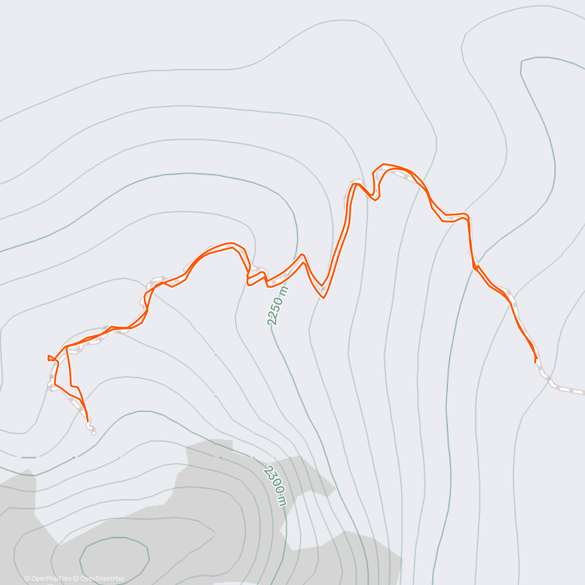 Map of the activity, Lunch Hike