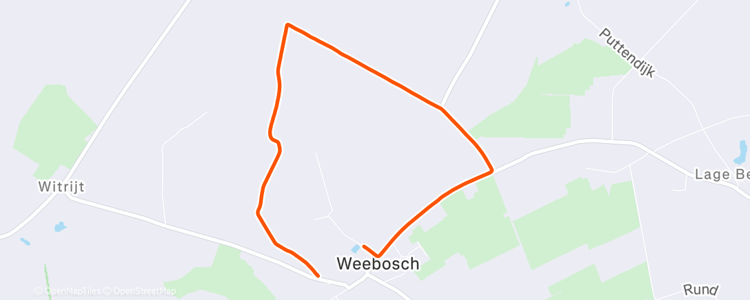 Map of the activity, Afternoon Ride