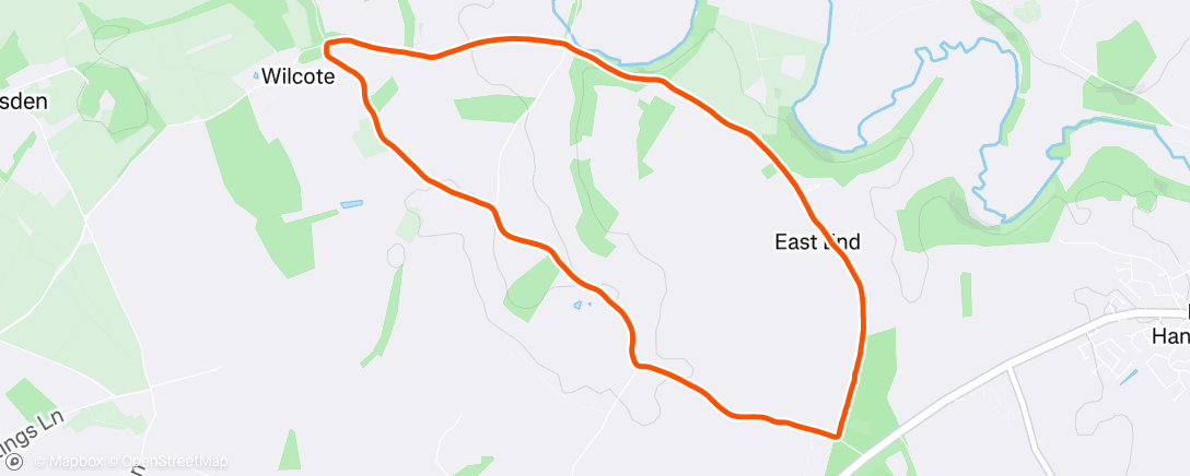 Map of the activity, Evening Run