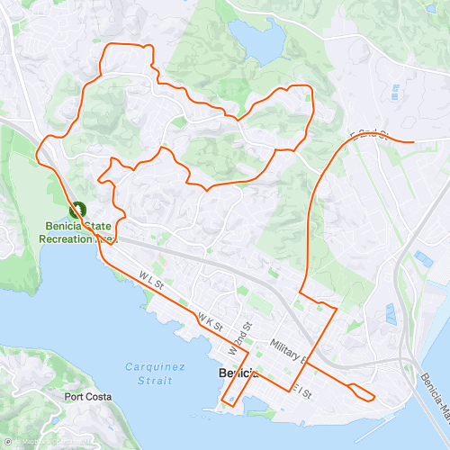 Benicia Tour 18 mi 28.5 km Road Cycling Route on Strava