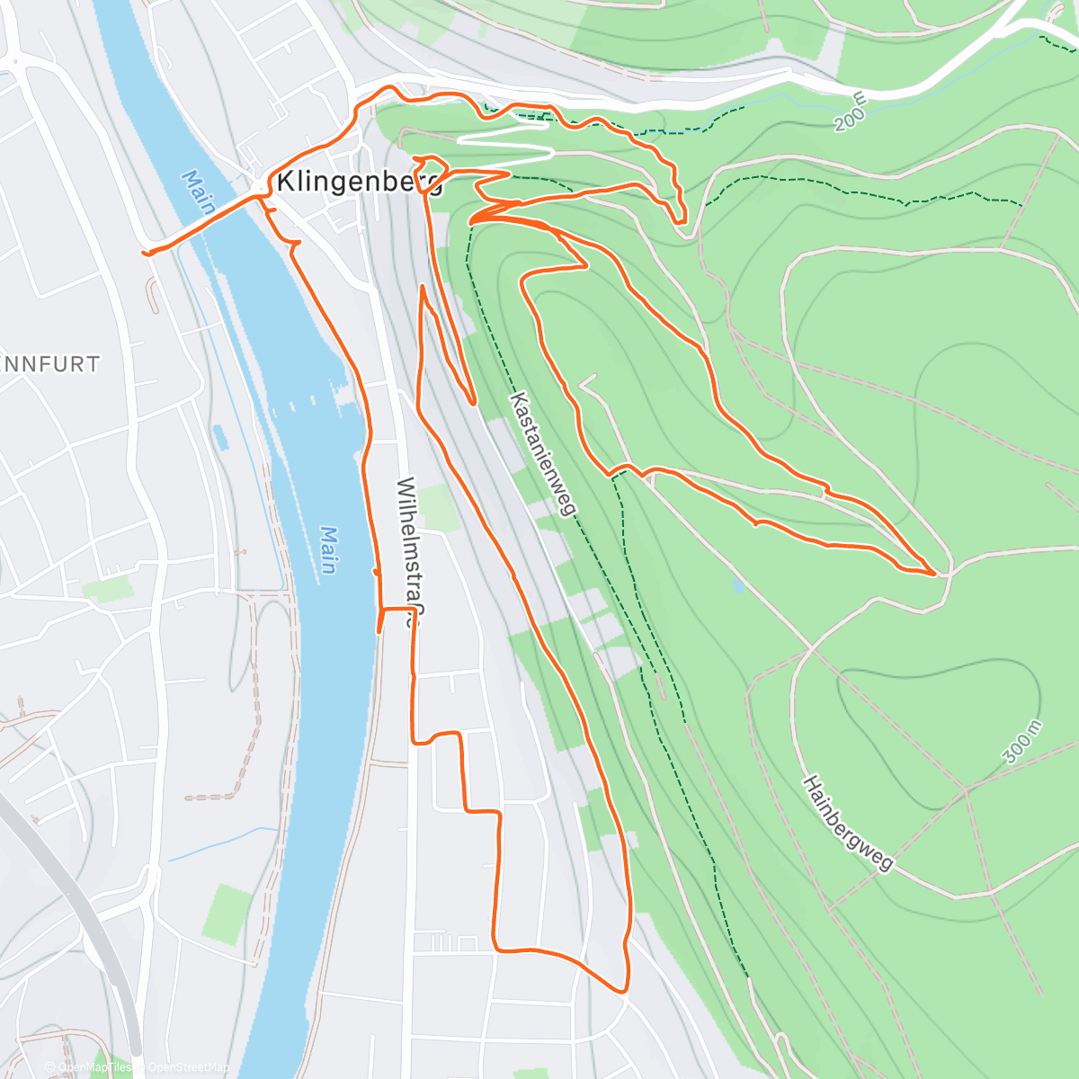 Map of the activity, Trailwalk