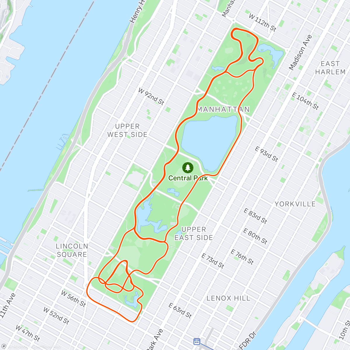 Map of the activity, Zwift - Endurance Building Blocks on Knickerbocker in New York