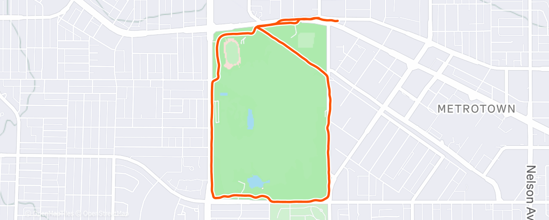 Map of the activity, Morning Run