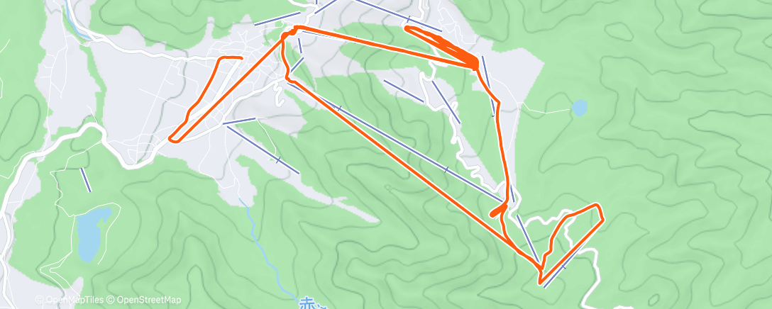 Map of the activity, 朝のアルペンスキー