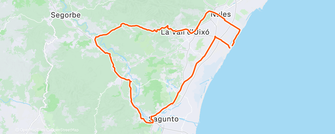 Map of the activity, Bicicleta por la mañana